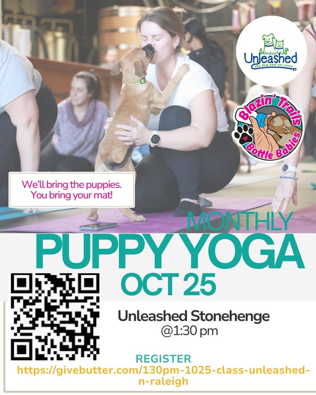 Puppy Yoga at Unleashed Stonehenge