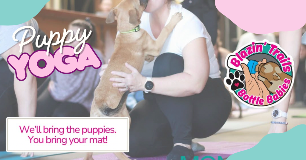 Puppy Yoga with Blazin Trails Bottle Babies