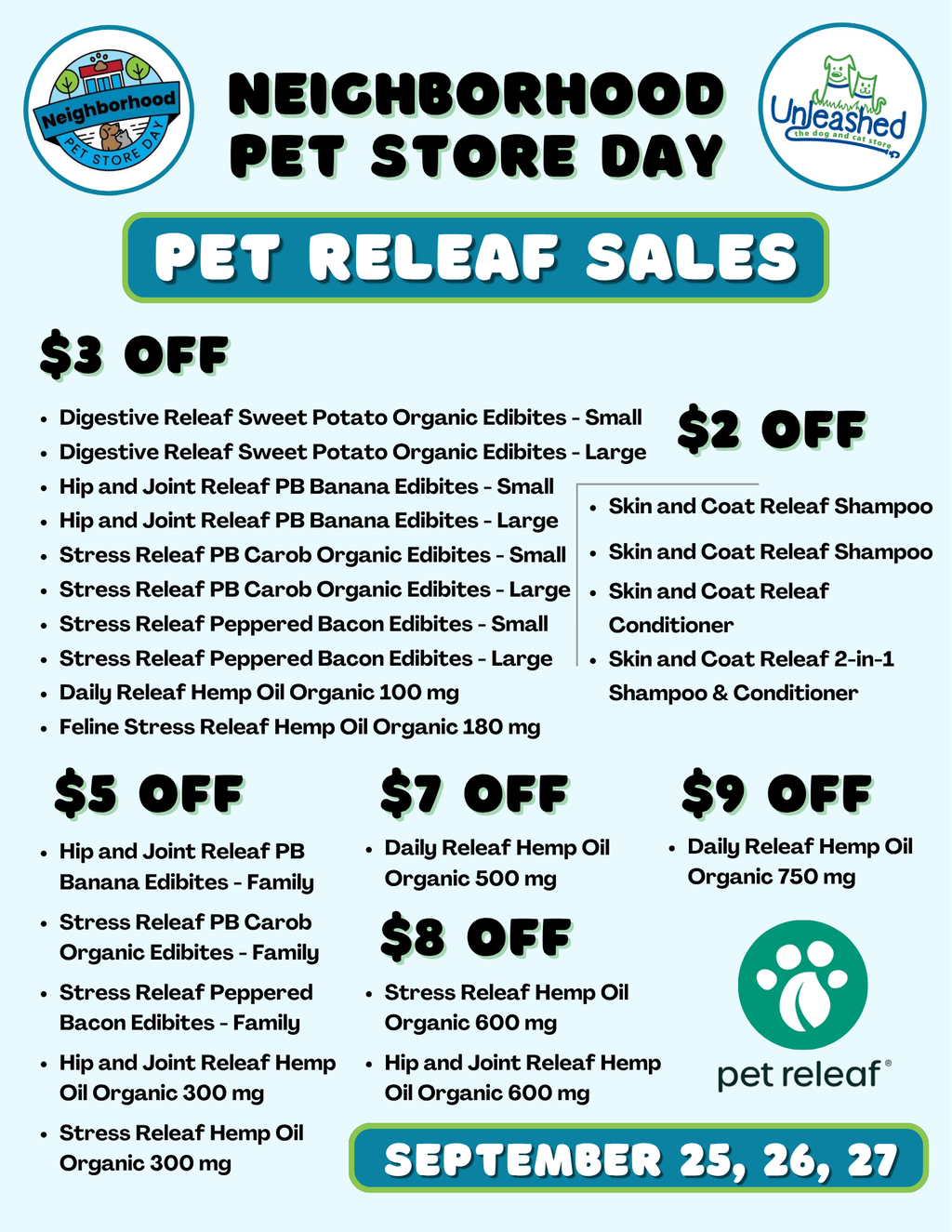 Pet Releaf CBD Sales