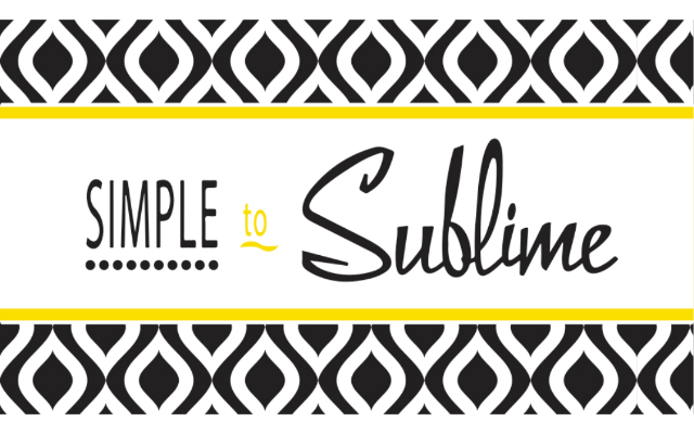 Simple to sublime