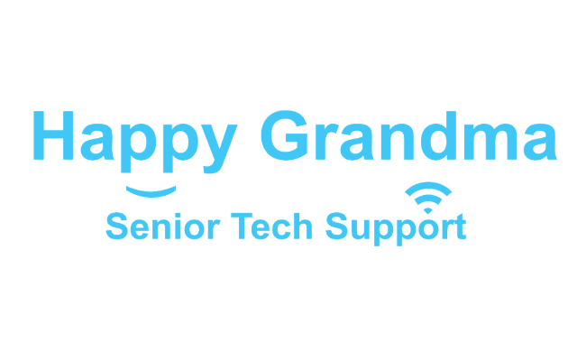 Happy Grandma Senior Tech Support