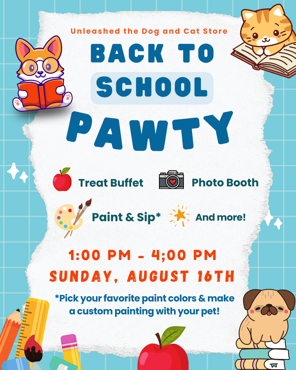 Back to School Pawty Pets