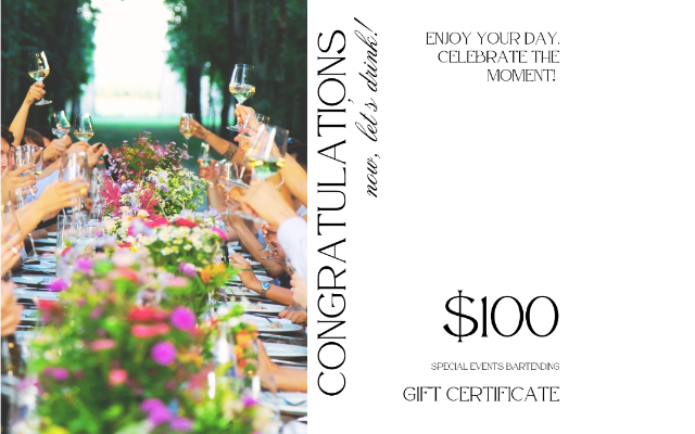 Special Events Bartending